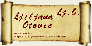 Ljiljana Otović vizit kartica